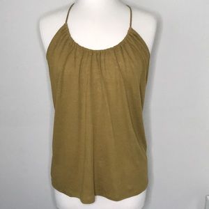 Old Navy Drapey Linen Racerback Tank Top